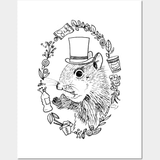 A Gentleman Squirrel Posters and Art